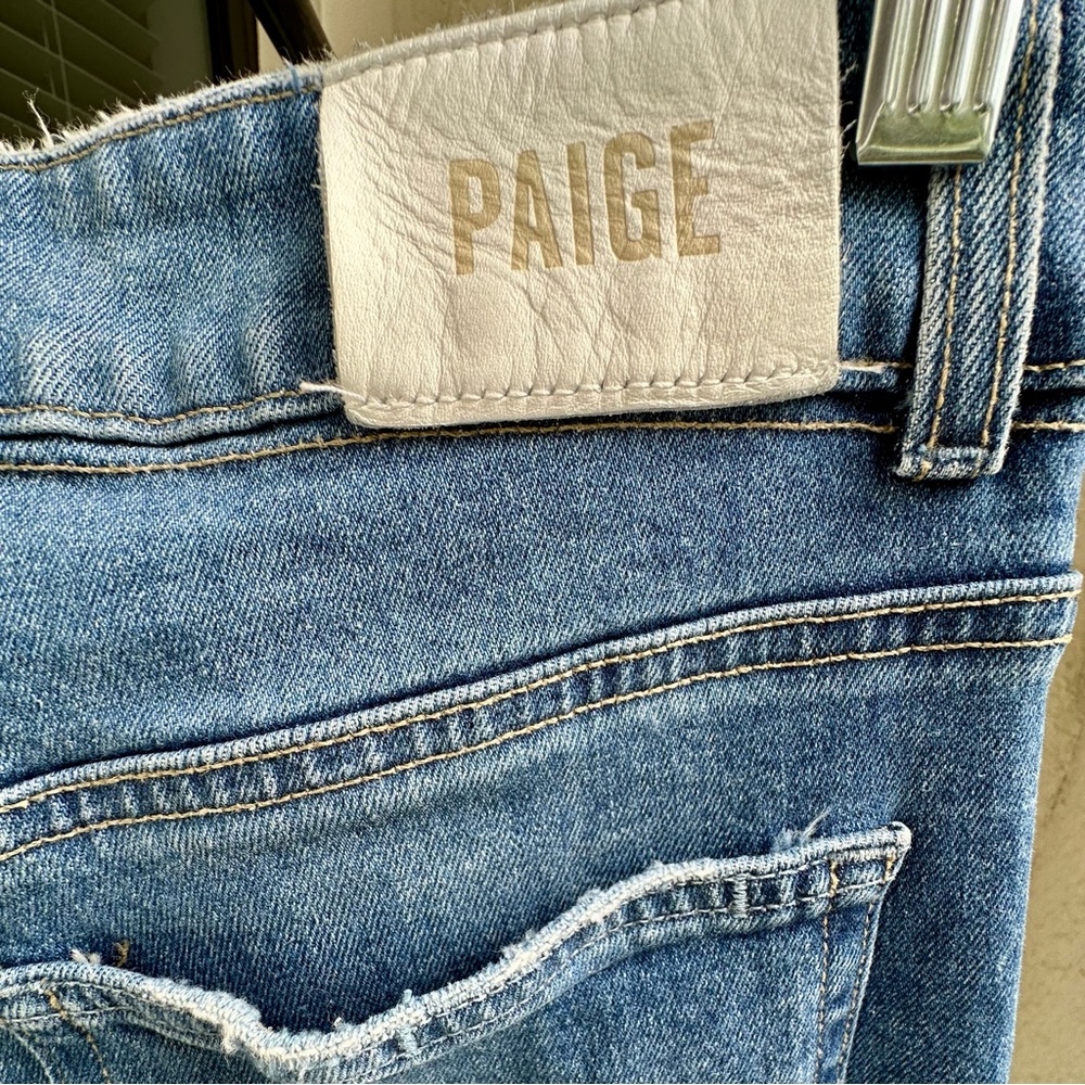 PAIGE Sasha Wide Leg Jean in Color Stefania Distressed - Picture 4 of 14